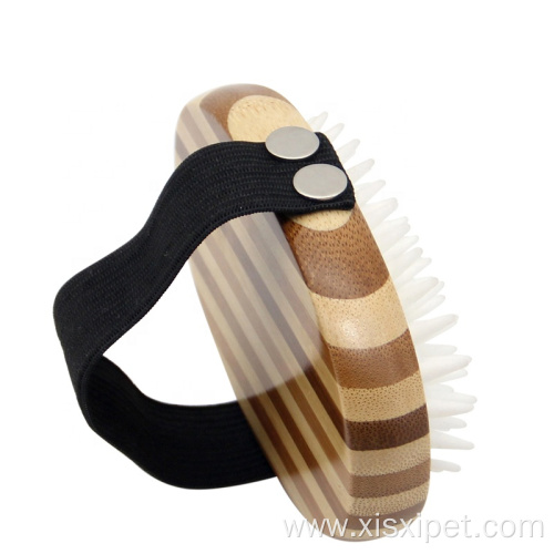 New Design Bamboo Wood Pet Bath Tool Brush